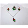 Image 1 : #10 -  SUITE OF BI-COLORED TOURMALINE JEWELRY