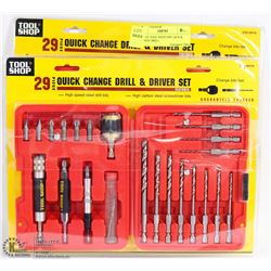 PAIR OF TOOL SHOP 29PC QUICK CHANGE DRILL