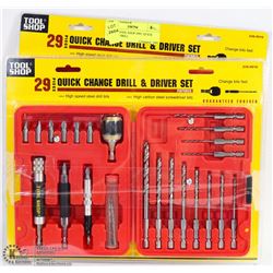 PAIR OF TOOL SHOP 29PC QUICK CHANGE DRILL