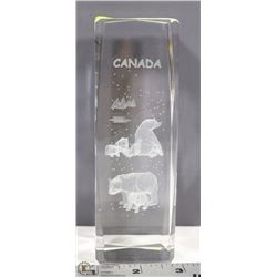ESTATE 3D LASER GLASS CANADA WINTER SCENE WITH BEA