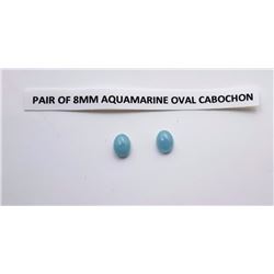 #14 - LOT OF 2 8MM NATURAL AQUAMARINE