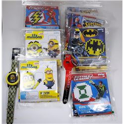 #15 - BOX FILLED WITH KIDS CRAFTS & WATCHES