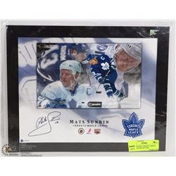 MATS SUNDIN TORONTO  MAPLE LEAFS SIGNED PICTURE