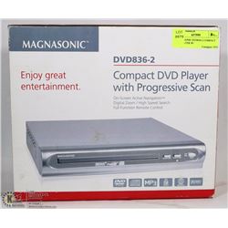 MAGNASONIC DVD836-2 COMPACT DVD PLAYER W/