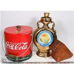 LOT OF COCA COLA ICE BUCKET, JIM BEAM