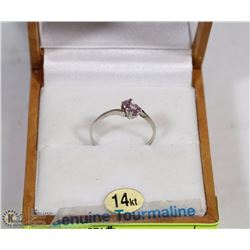 14KT GOLD ROURMALINE RING SIZE 4.25