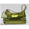 Image 1 : SMALL GREEN SNAKESKIN STYLE HANDBAG WITH SHOULDER