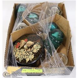 FLAT OF VINTAGE TELEPHONE LIGHT COVERS & MORE