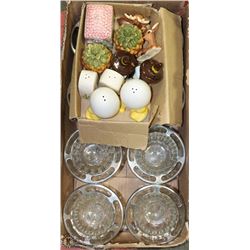 LOT OF 8 DRY ICE DESERT TRAYS WITH COLLECTIBLE
