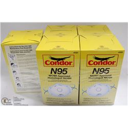 LOT OF 5 CONDOR N95 NIOSH APPROVED PARTICULATE
