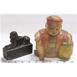 HAND CRAVED EGYPTIAN & BUDDHA