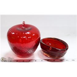 VINTAGE GENUINE VENETIAN GLASS RED