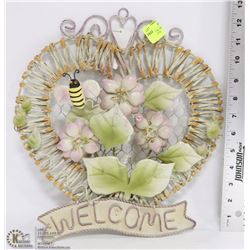 NEW METAL WELCOME SIGN - 13 1/2"W X 12"H