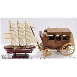 VINTAGE STAGE COACH & SHIP