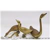 Image 1 : 3 BRASS GEESE WITH BRASS LEG BOTTLE OPENER