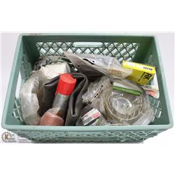 GREEN CRATE FULL OF NEW MOTORCYCLE