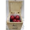Image 1 : SET OF SPARICRAFT BOCCE BALLS IN WOOD CARRYING BOX