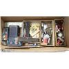 Image 1 : ESTATE BOX OF ASST ANTIQUES INCL LIGHTERS AND MORE