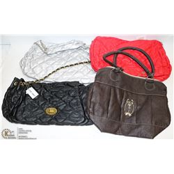 FOUR ASSORTED STYLE PURSES