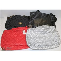 FOUR ASSORTED STYLE PURSES