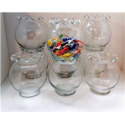 #17 - LOT OF 10 GLASS IVY BOWLS