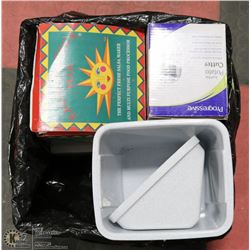 MILK CRATE WITH JUMBO POTATO CUTTER, FOOD