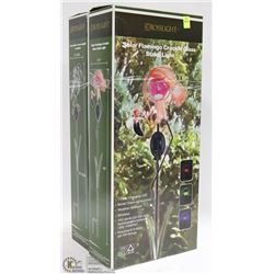 LOT OF 2 CROSSLIGHT SOLAR GLASS STAKE LIGHTS