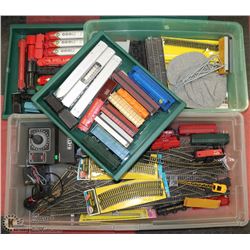 TWO TOTES W/ MODEL TRAIN SET - ALL ELECTRICAL