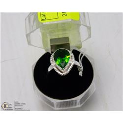 #21-GREEN PERIDOT GEMSTONE RING