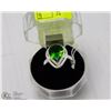 Image 1 : #21-GREEN PERIDOT GEMSTONE RING