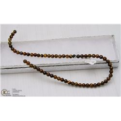 #18-TIGER EYE LOOSE BEAD NECKLACE 15"