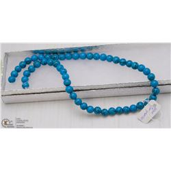 #15-BLUE TURQUOISE LOOSE BEAD NECKLACE 15"