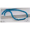 Image 1 : #15-BLUE TURQUOISE LOOSE BEAD NECKLACE 15"