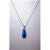 Image 1 : #5 - BLUE CRAZY LACE AGATE PENDANT & CHAIN