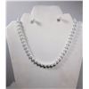 Image 1 : #8 - SINGLE STRAND 18"AKOYA PEARLS & EARRINGS