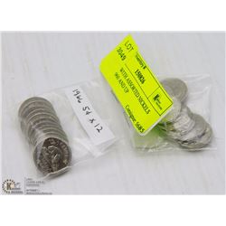 2 BAGS WITH ASSORTED NICKELS FROM 1960 AND UP