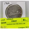 Image 1 : 1966 CANADIAN SILVER DOLLAR COIN
