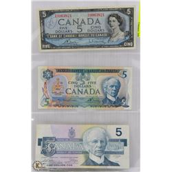 3 GENERATIONS 5$ BILLS