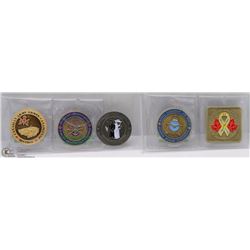 LOT OF CANADIAN ARMED/AIR  FORCES TOKENS