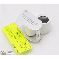 JEWELERS MAGNIFIER 30 AND 60 POWER WITH LED
