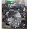 Image 1 : BOX FULL OF MISC WORK RELATED ITEMS INCL ICE &SNOW