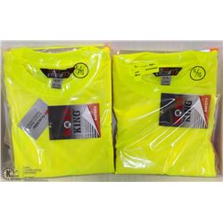 LOT OF 2 XL WORK KING HI VIS WORK SHIRTS