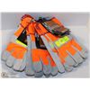 Image 1 : 6 PAIRS OF BOB DALE SPLIT LEATHER HIVIS WORK