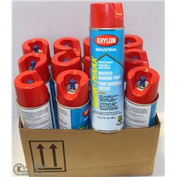 CASE OF KRYLON INDUSTRIAL INVERTED MARKING PAINT