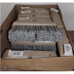 BOX OF TEN 10" SOFT BRISTLE BROOM HEADS