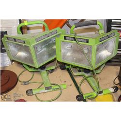 LOT OF 2 WIDE ANGLE HALOGEN WORK LIGHTS