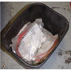 BIN WITH 6 NEW SAFETY CABLE SLINGS