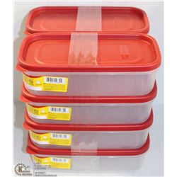 LOT OF 8 RUBBERMAID PORTABLE FOOD CONTAINERS