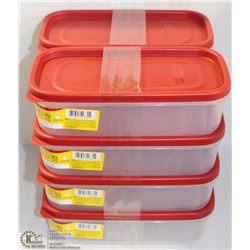 LOT OF 8 RUBBERMAID PORTABLE FOOD CONTAINERS