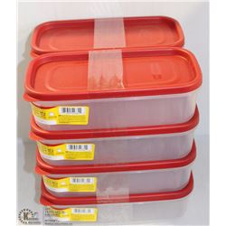 LOT OF 8 RUBBERMAID PORTABLE FOOD CONTAINERS
